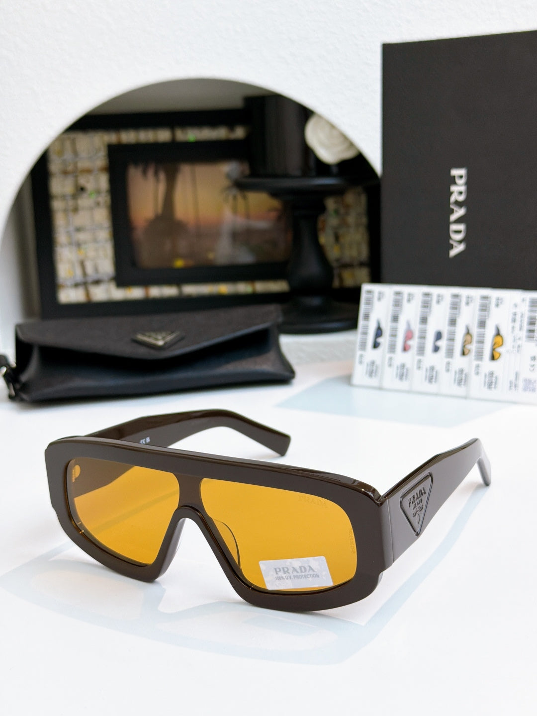 Prada D10S Fashion Black Lens Sunglasses for Men & Women - 415810 - detail image 5
