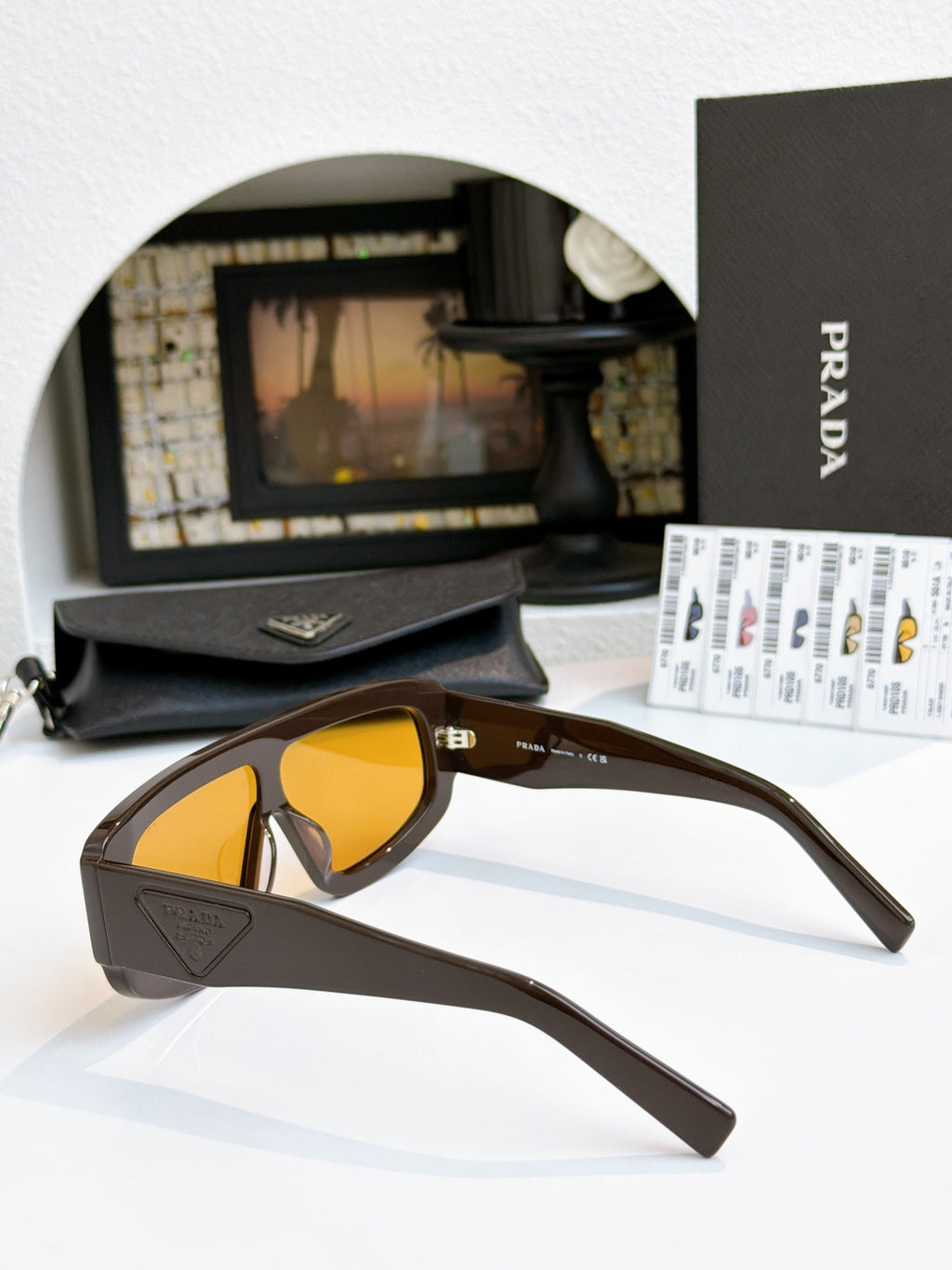 Prada D10S Fashion Black Lens Sunglasses for Men & Women - 415810 - detail image 7