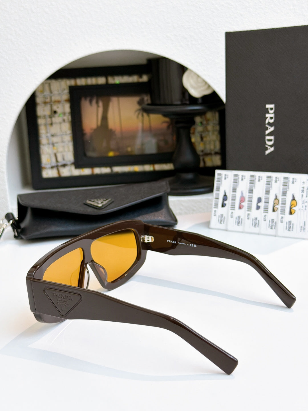 Prada D10S Fashion Black Lens Sunglasses for Men & Women - 415810 - detail image 7