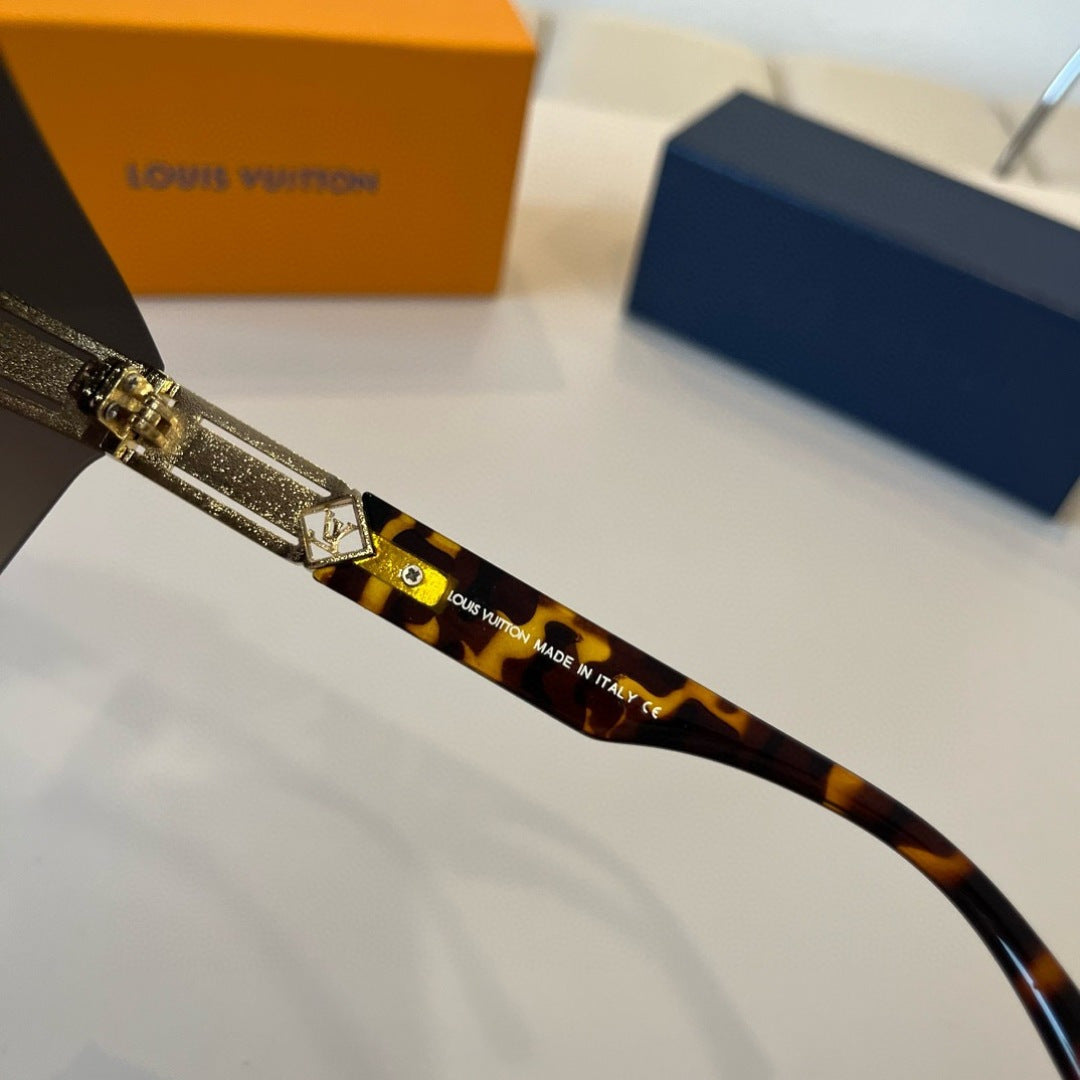 Louis Vuitton Metal Aviator Brown Lens Sunglasses for Men & Women - 431149 - detail image 7