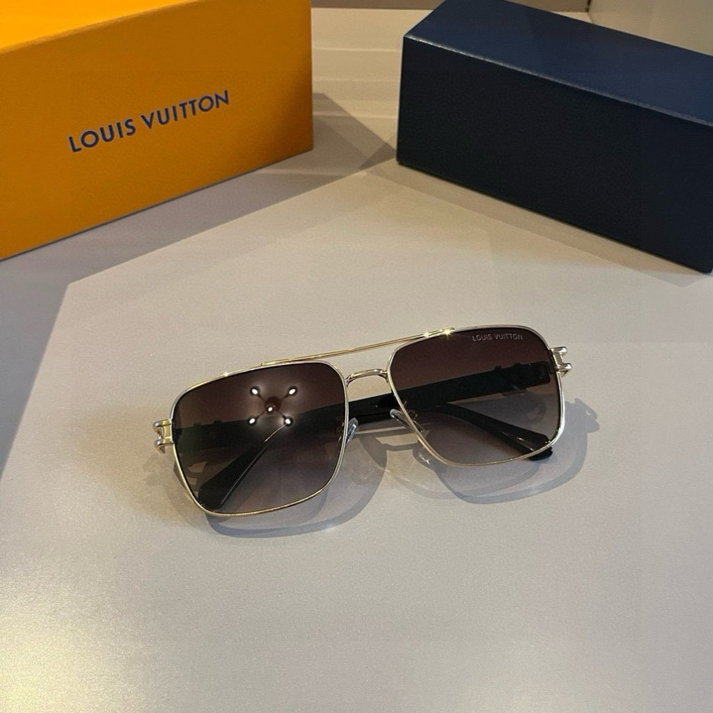Louis Vuitton Metal Aviator Gold Lens Sunglasses for Men & Women - 431151 - detail image 10