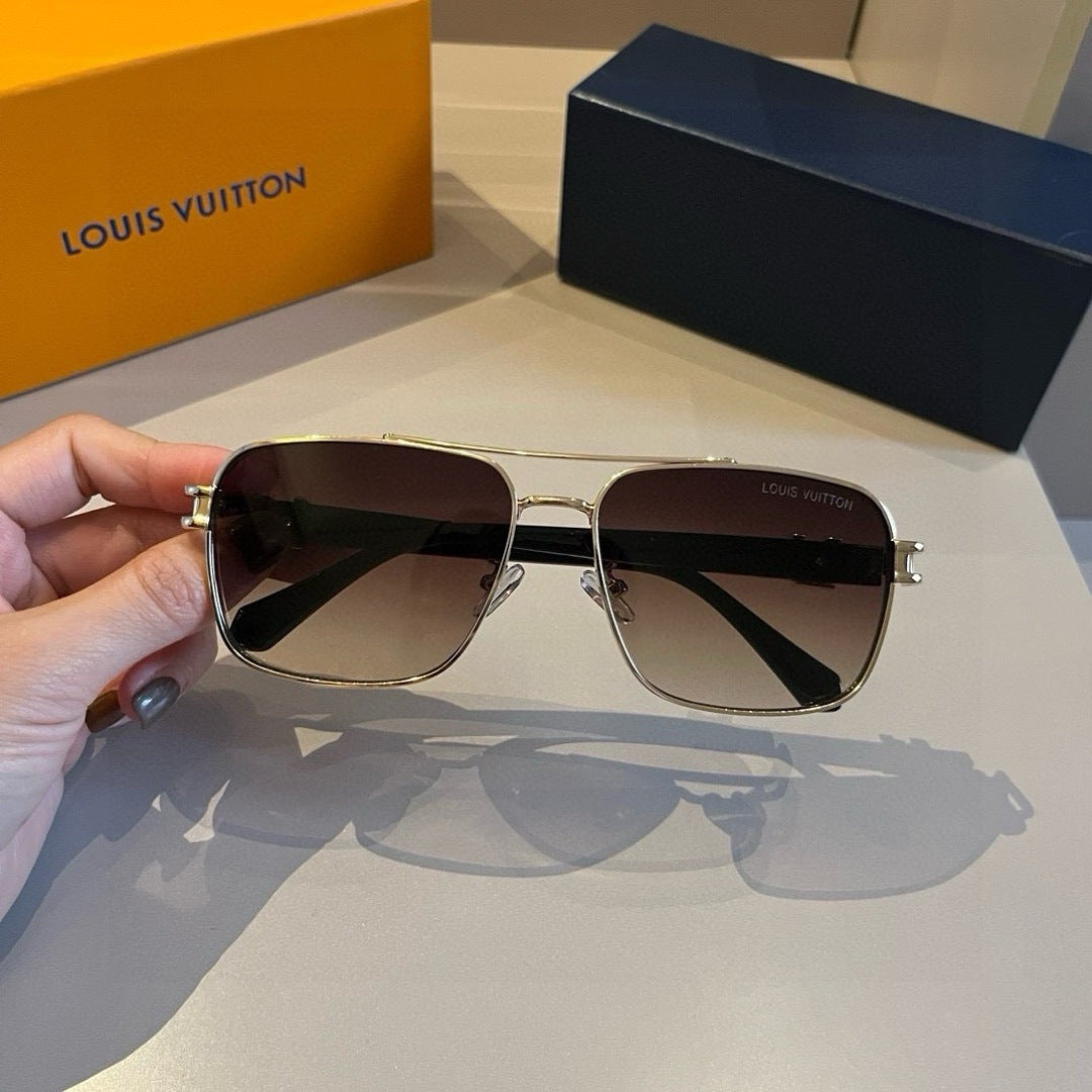 Louis Vuitton Metal Aviator Gold Lens Sunglasses for Men & Women - 431151 - detail image 4