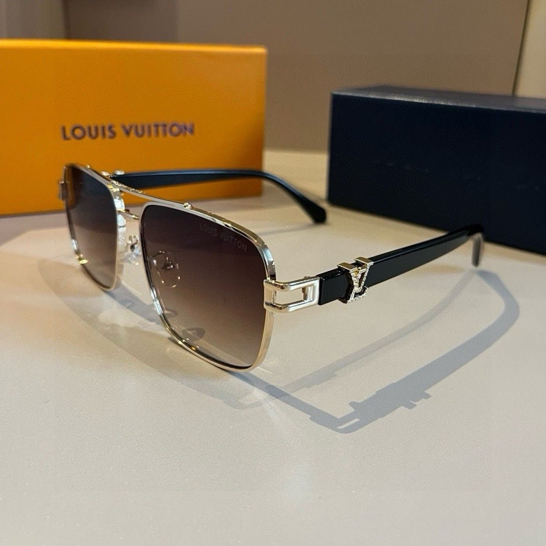 Louis Vuitton Metal Aviator Gold Lens Sunglasses for Men & Women - 486286 - detail image 2