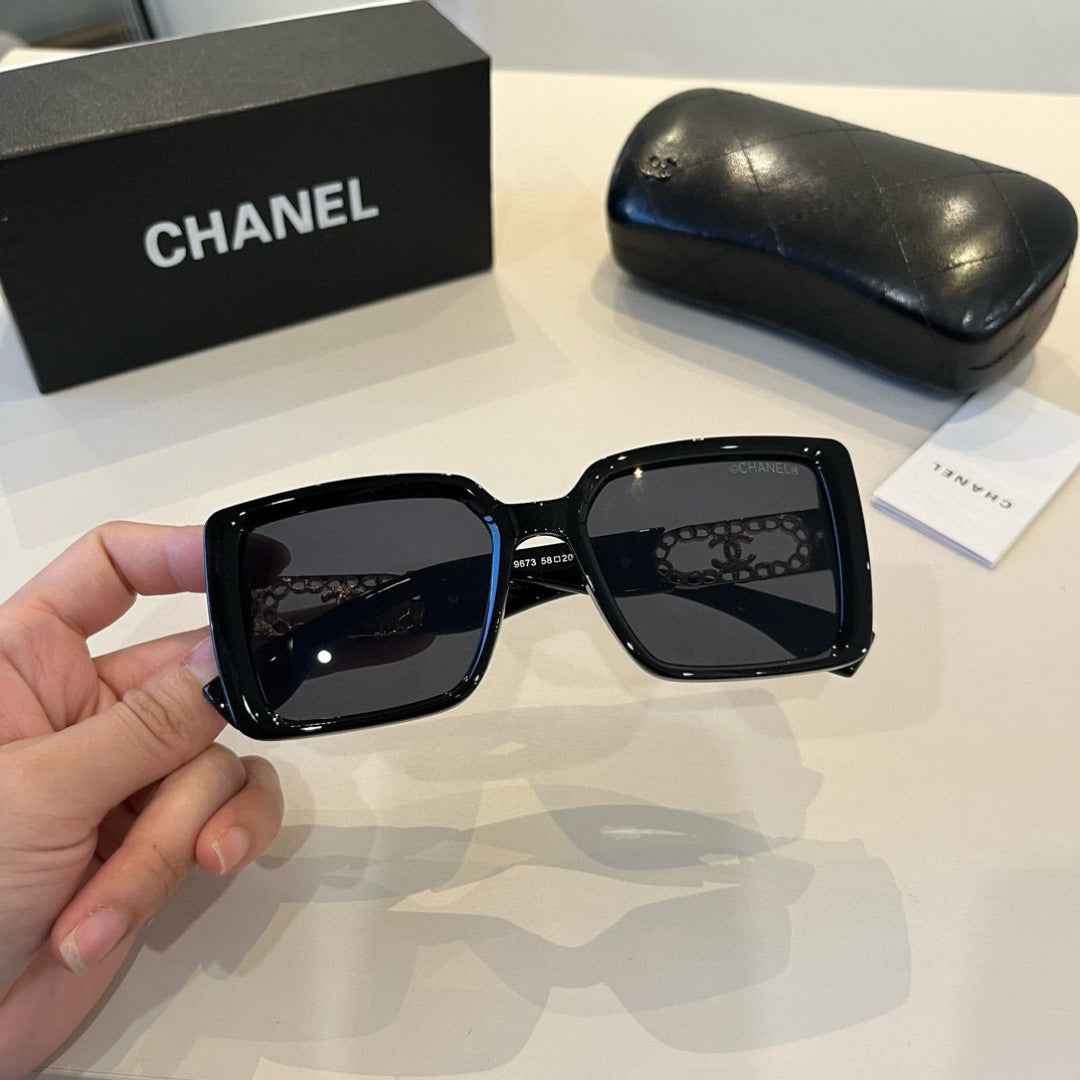 Chanel Oversized Silver Lens Sunglasses for Men & Women - 431569 - detail image 6