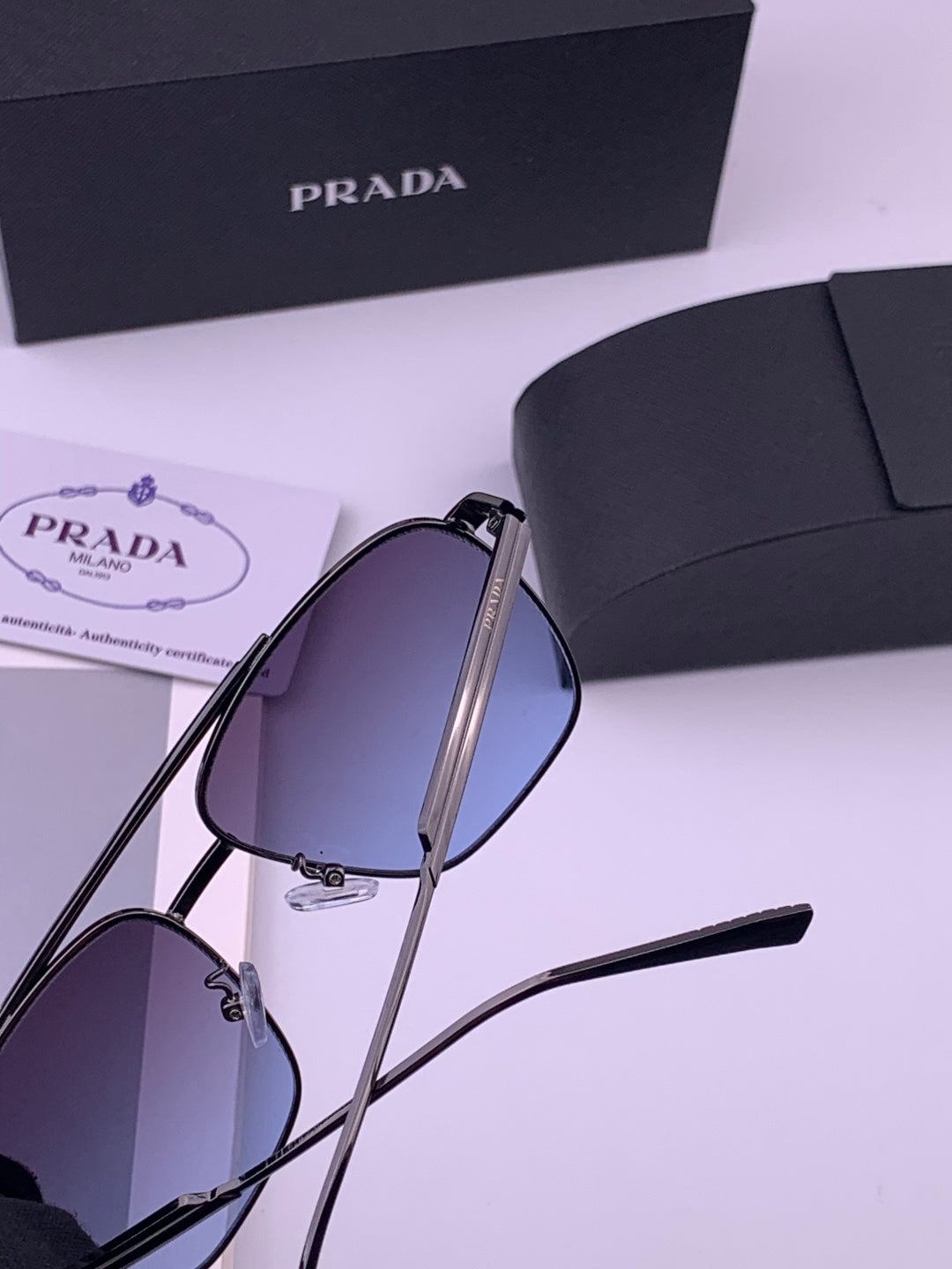 Prada Fashion Blue Lens Sunglasses for Men - 415703 - detail image 3