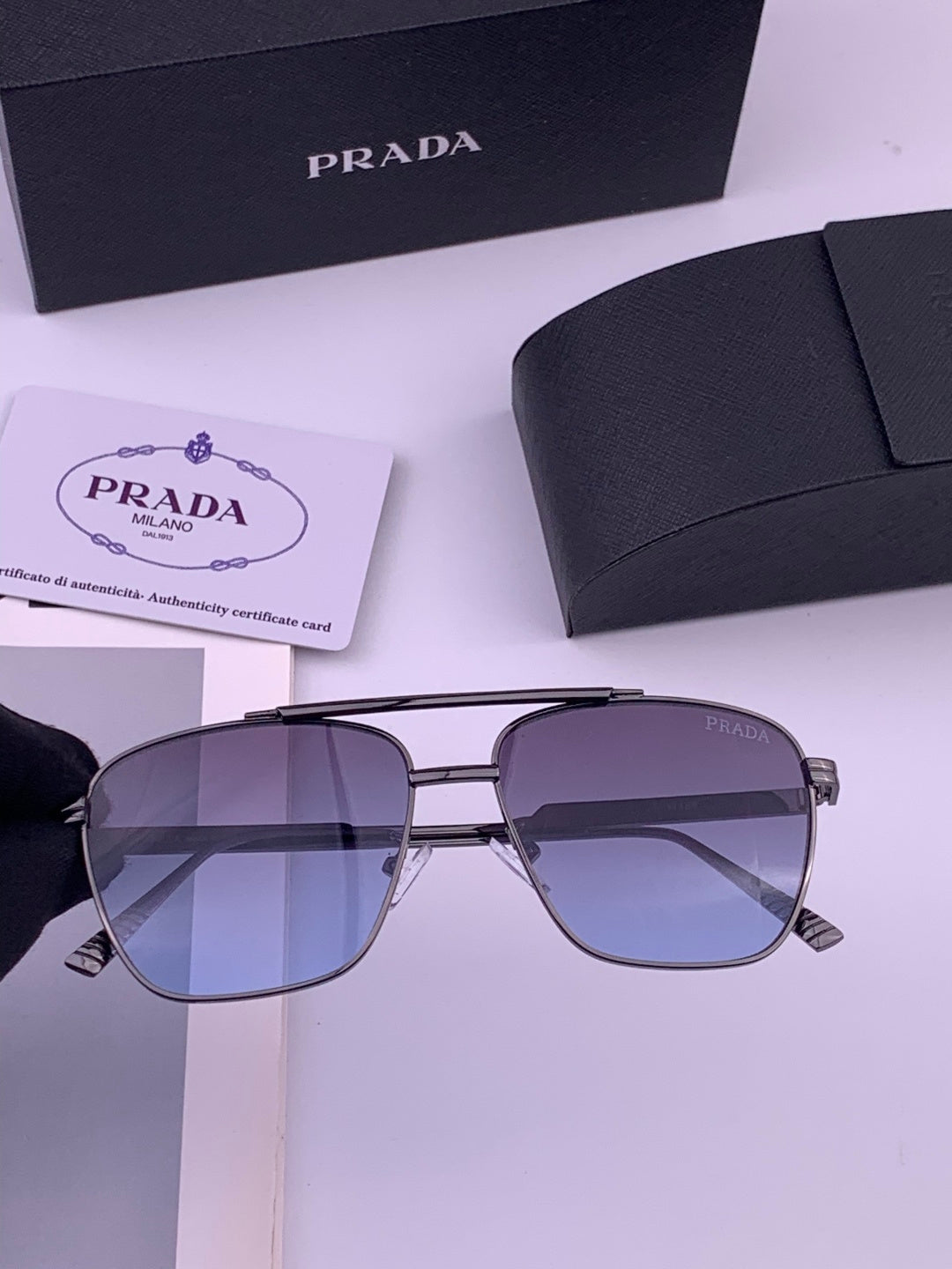 Prada Fashion Blue Lens Sunglasses for Men - 415703