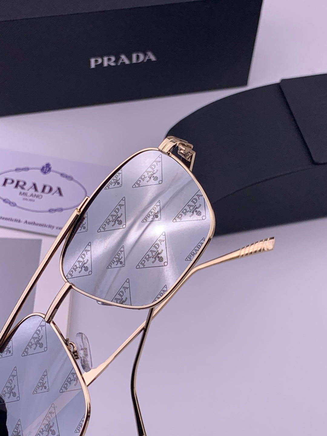 Prada Fashion Silver Lens Sunglasses for Men - 415702 - detail image 5