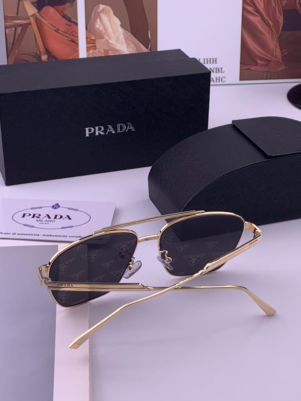 Prada Fashion Silver Lens Sunglasses for Men - 415702 - detail image 6