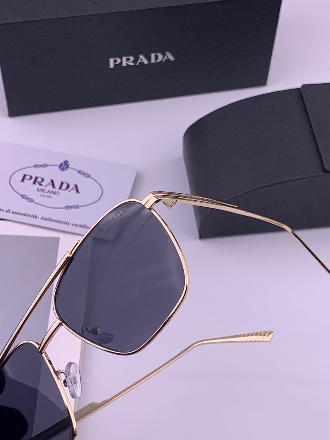 Prada Fashion Black Lens Sunglasses for Men - 415701