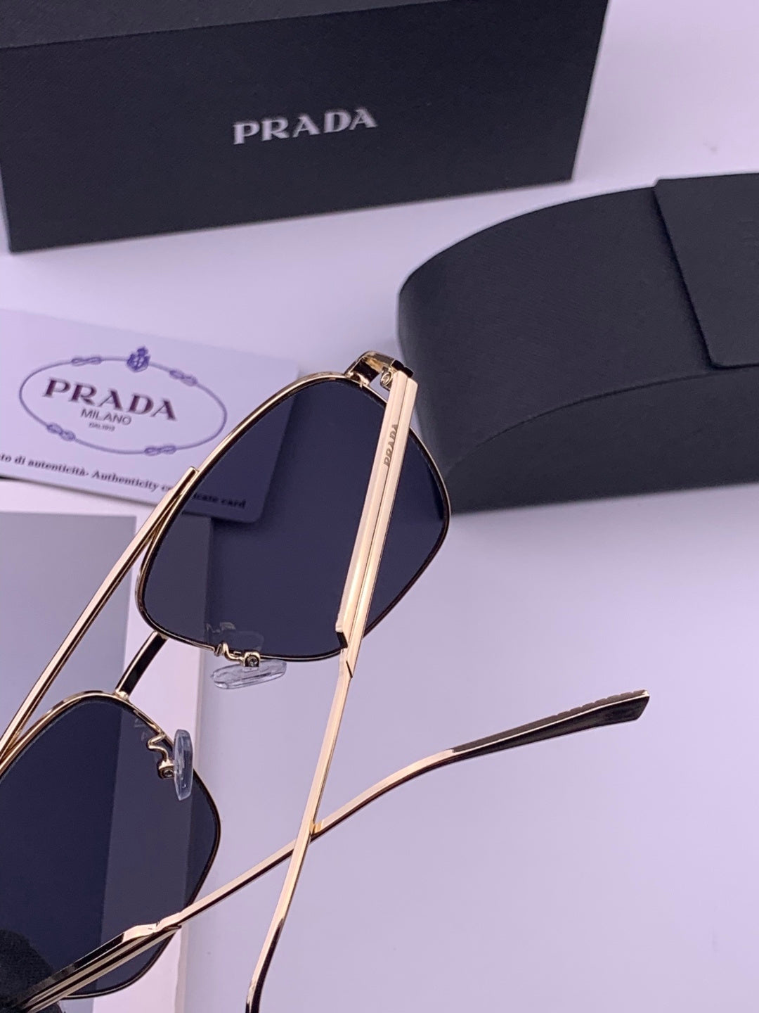 Prada Fashion Black Lens Sunglasses for Men - 415701 - detail image 3
