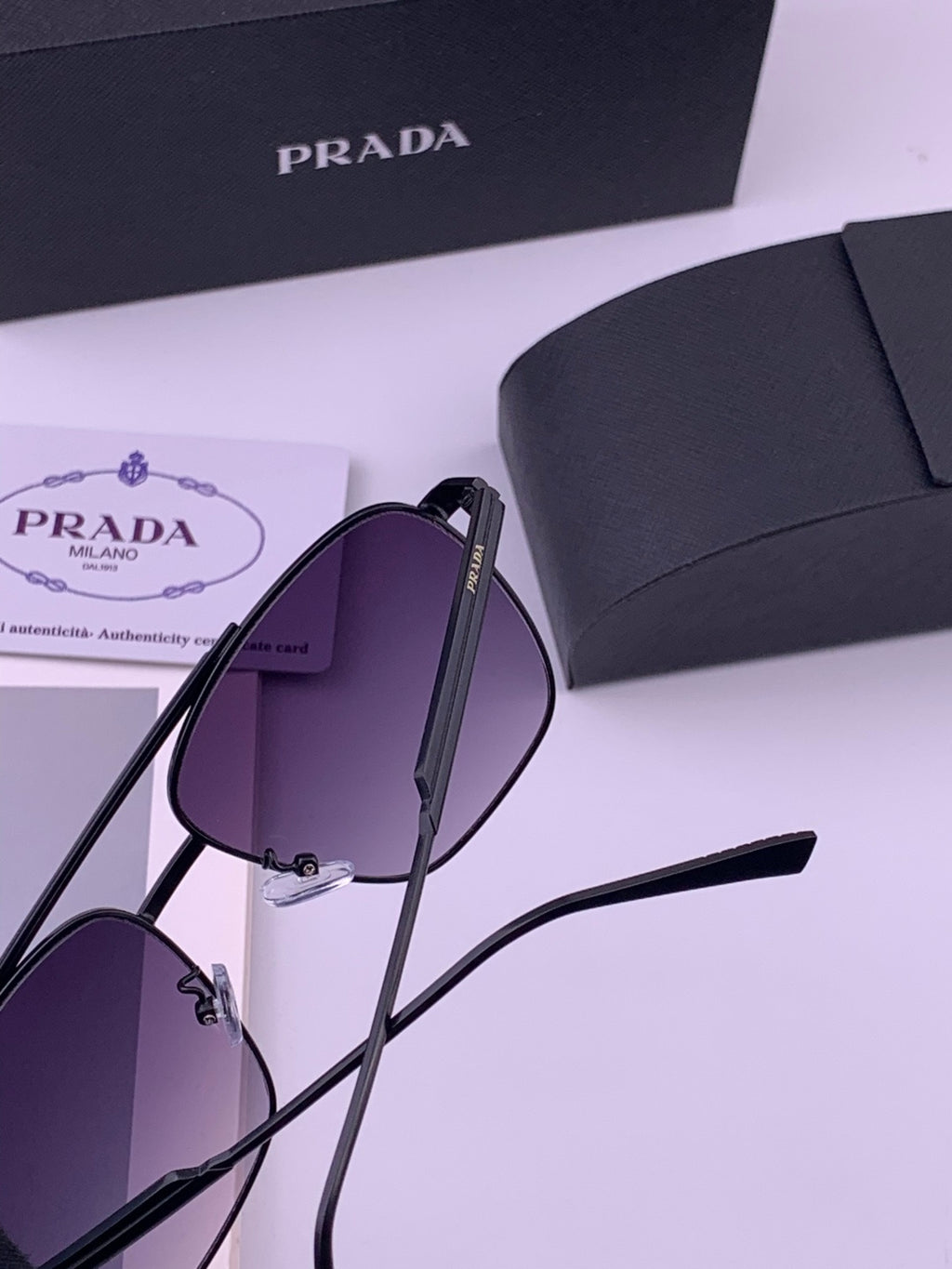 Prada Fashion Purple Lens Sunglasses for Men - 415700 - detail image 3