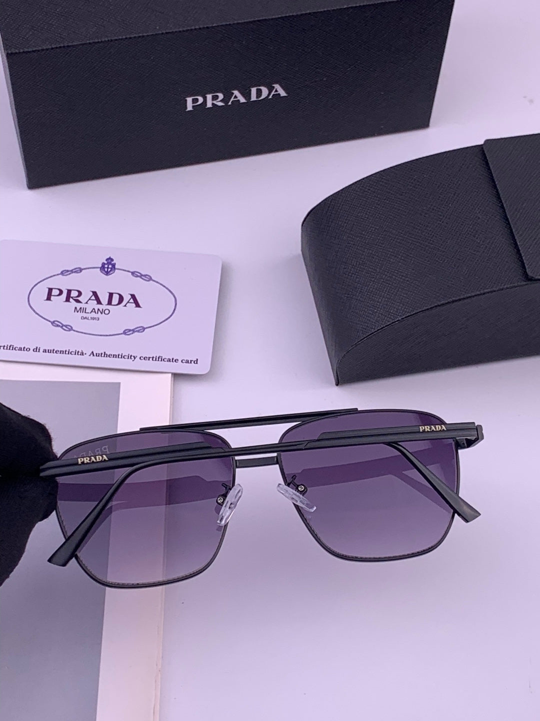 Prada Fashion Purple Lens Sunglasses for Men - 415700 - detail image 6