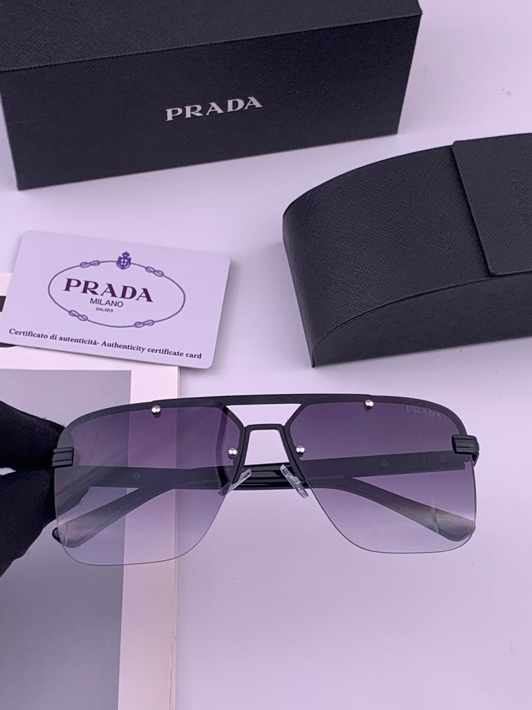 Prada Fashion Blue Lens Sunglasses for Men - 415695