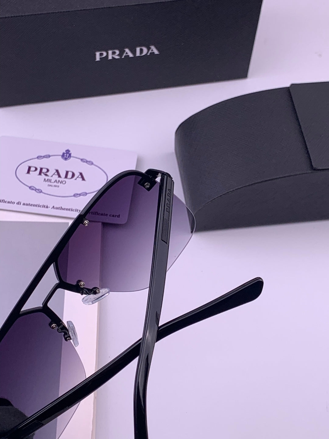 Prada Fashion Blue Lens Sunglasses for Men - 415695 - detail image 5