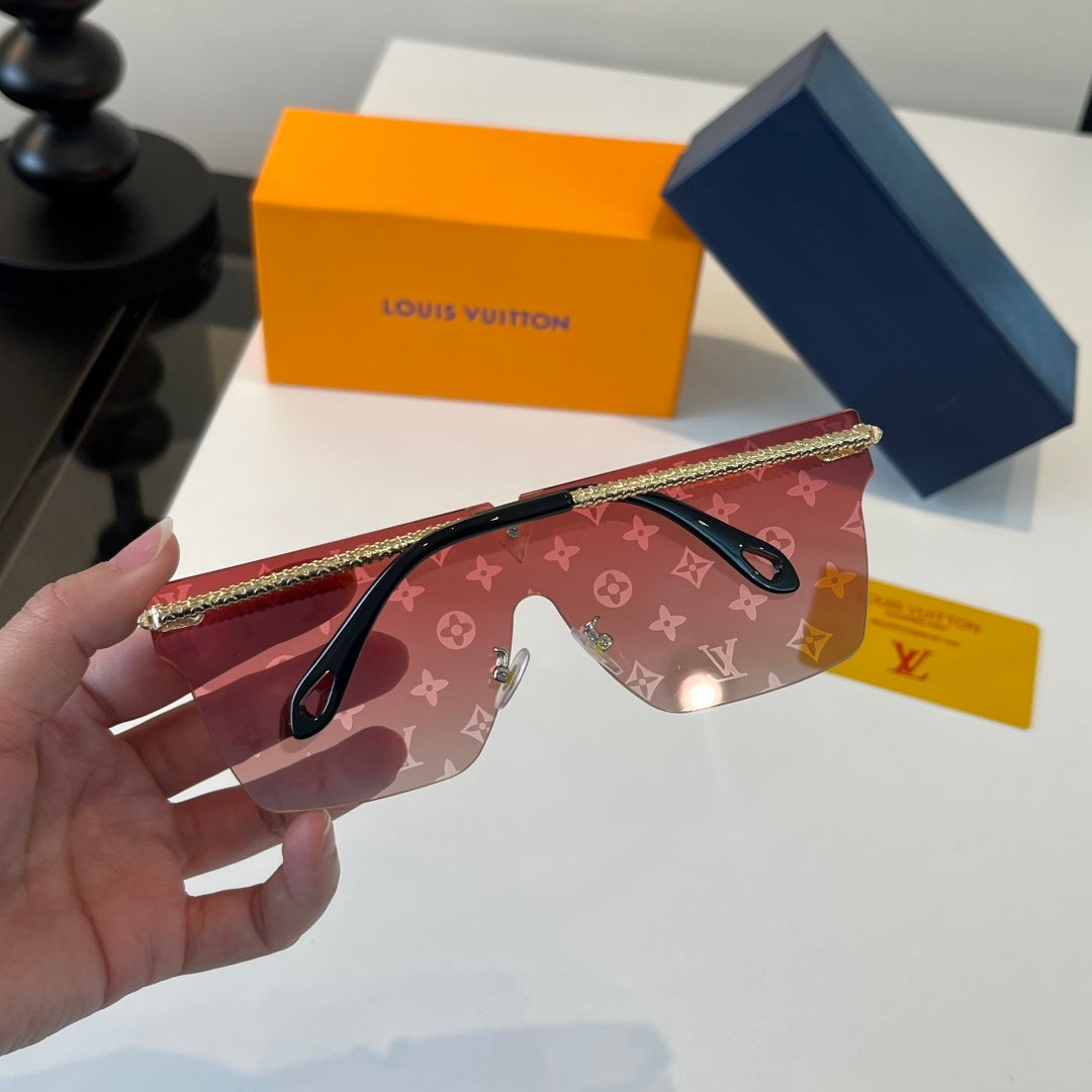 Louis Vuitton Metal Aviator Red Lens Sunglasses for Men & Women - 371424 - detail image 6