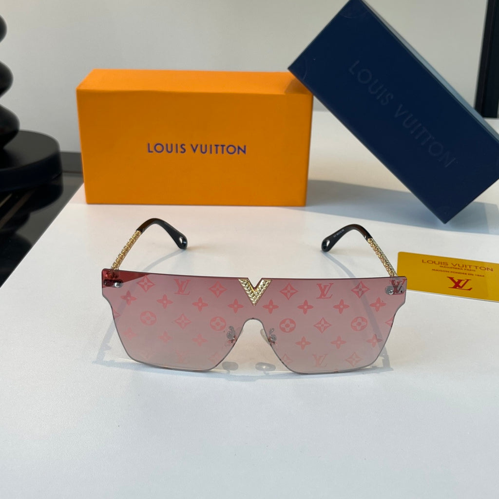 Louis Vuitton Metal Aviator Red Lens Sunglasses for Men & Women - 371424 - detail image 2