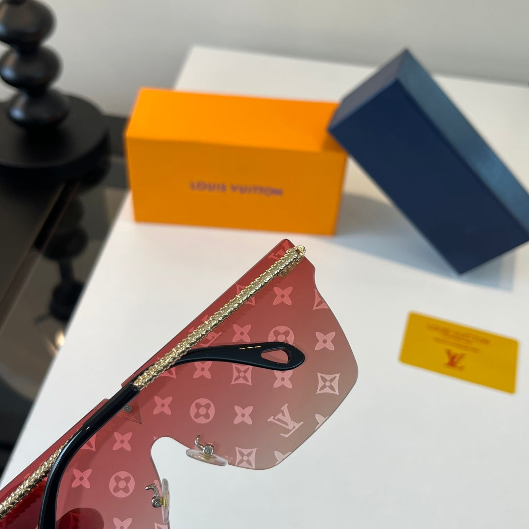 Louis Vuitton Metal Aviator Red Lens Sunglasses for Men & Women - 371424 - detail image 5