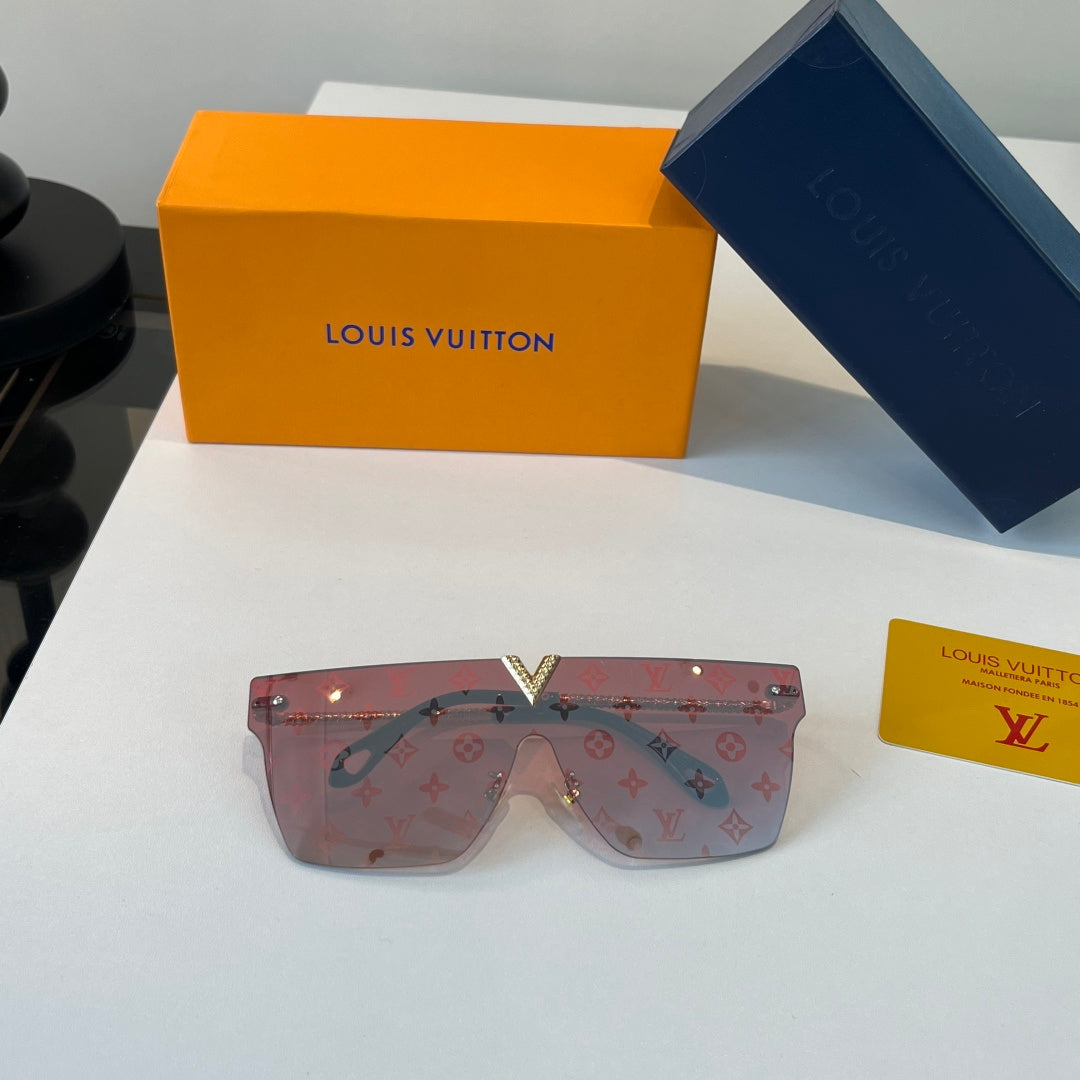 Louis Vuitton Metal Aviator Red Lens Sunglasses for Men & Women - 371424 - detail image 3