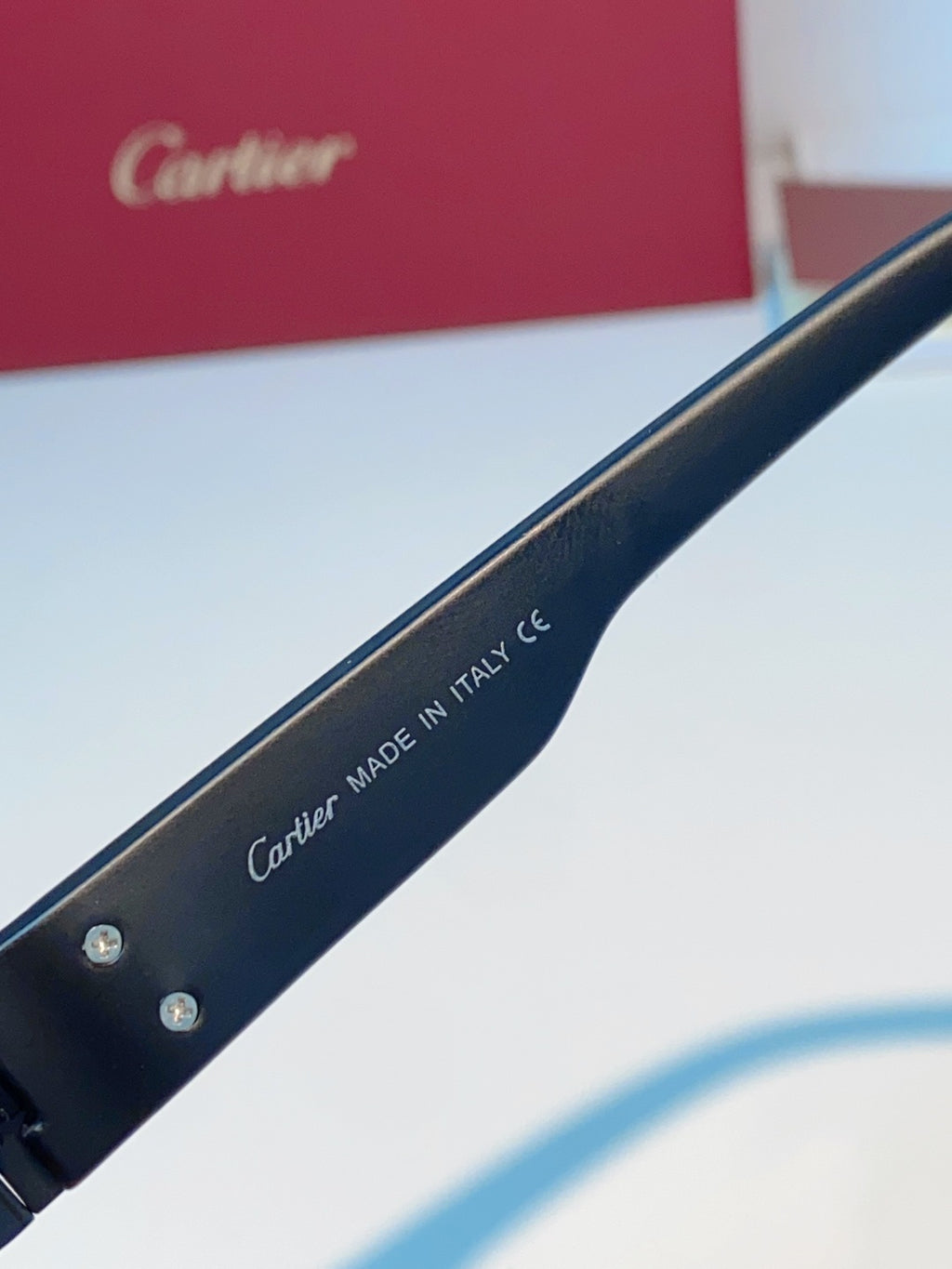 Cartier Polarized Metal Rimless Gray Lens Sunglasses for Men & Women - 465838 - detail image 9
