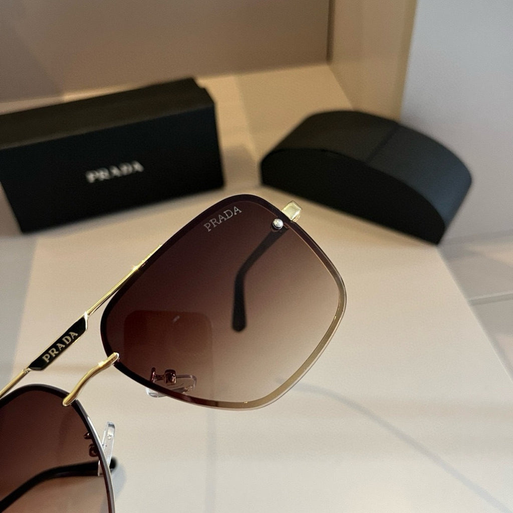 Prada Polarized Fashion Gold Lens Sunglasses for Men - 432050 - detail image 7