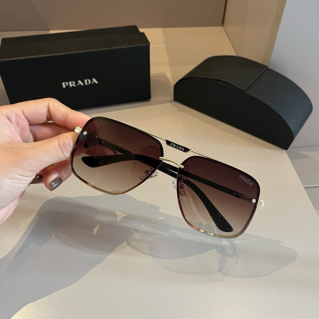 Prada Polarized Fashion Gold Lens Sunglasses for Men - 487103 - detail image 5