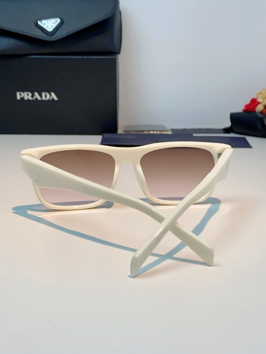 Prada Polarized Square Brown Lens Sunglasses for Men & Women - 487168 - detail image 3