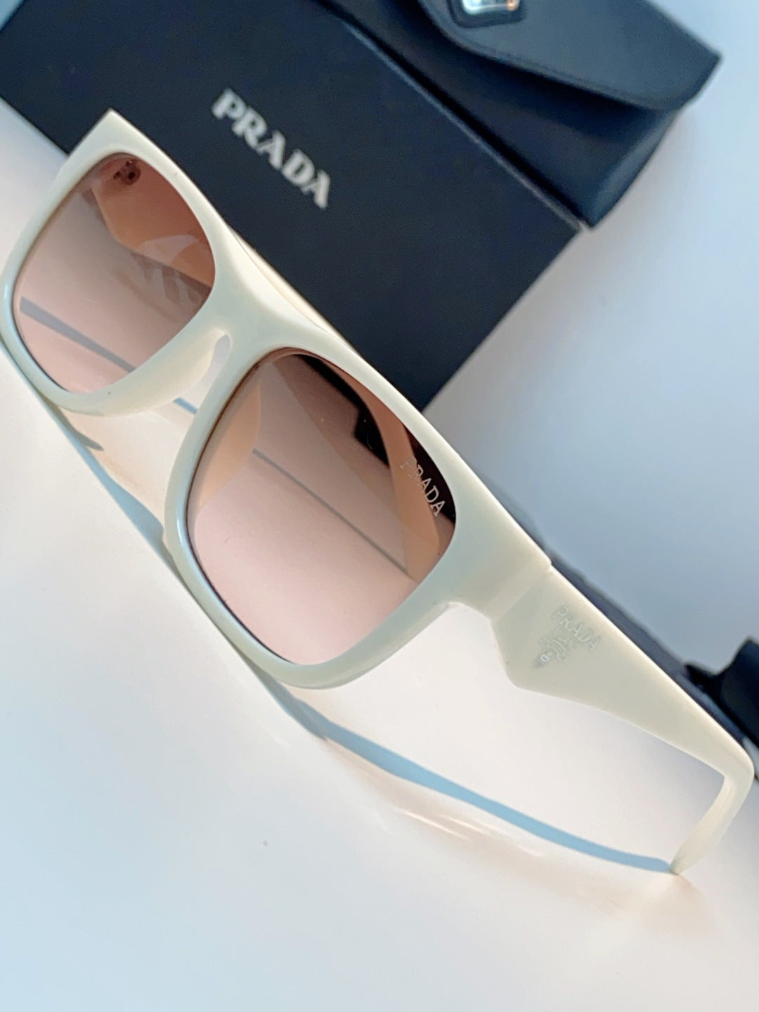 Prada Polarized Square Brown Lens Sunglasses for Men & Women - 487168 - detail image 7