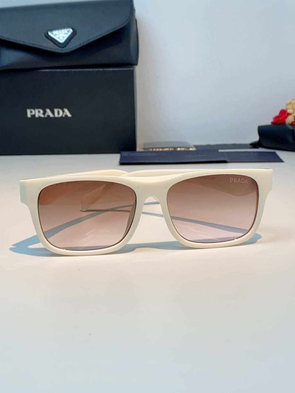 Prada Polarized Square Brown Lens Sunglasses for Men & Women - 487168 - detail image 2