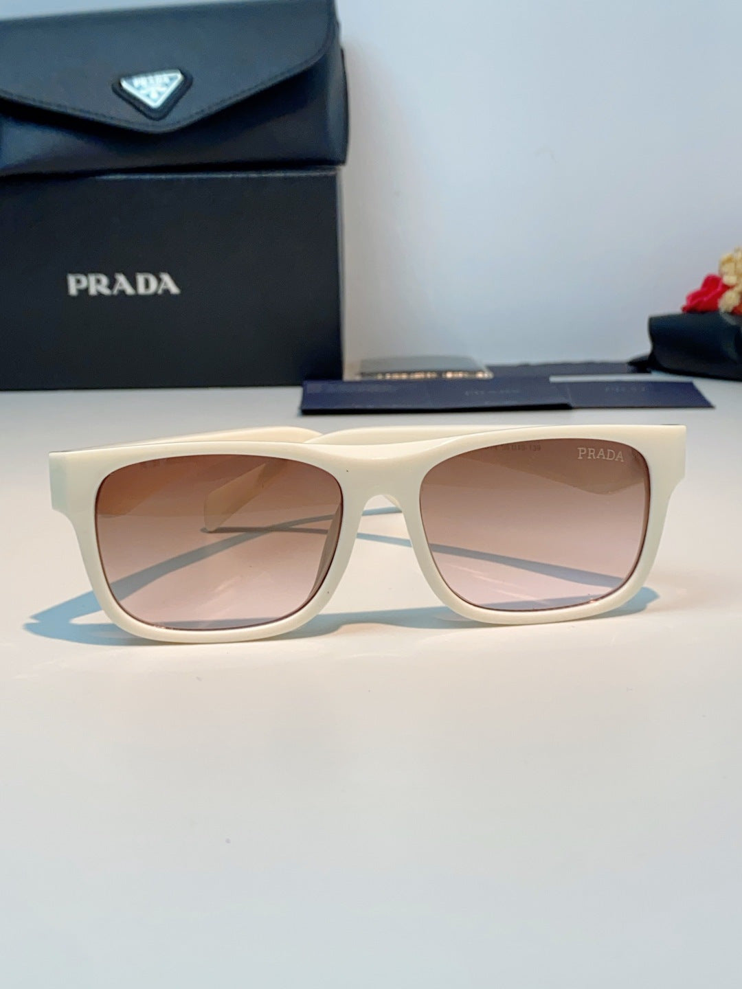 Prada Polarized Square Brown Lens Sunglasses for Men & Women - 487168 - detail image 2