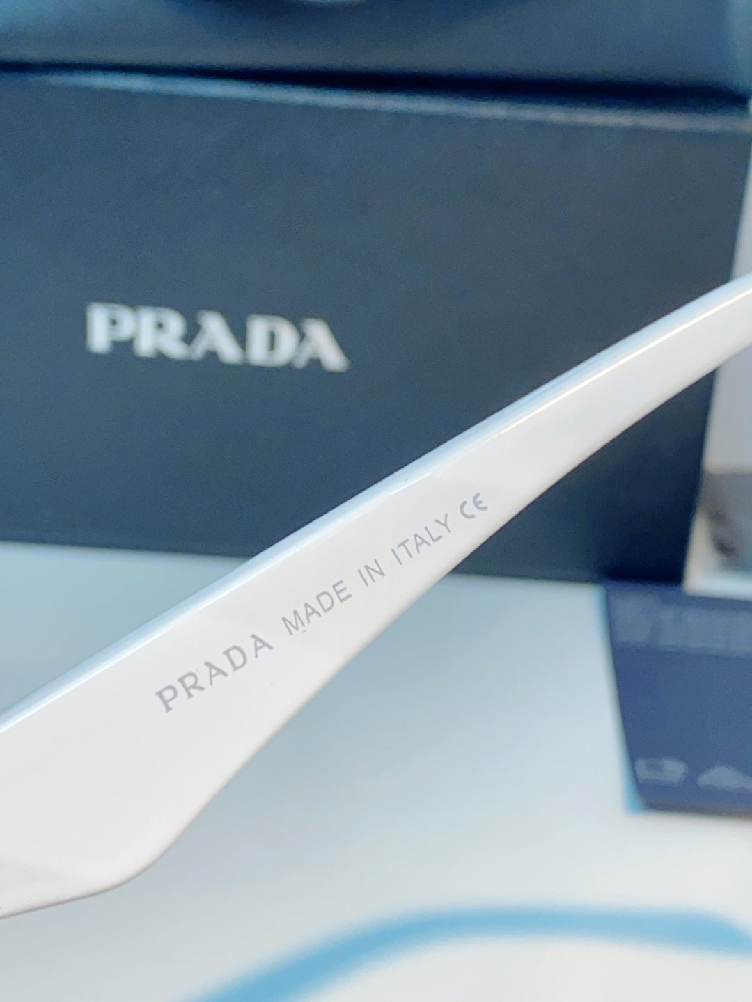 Prada Polarized Square Black Lens Sunglasses for Men & Women - detail image 8