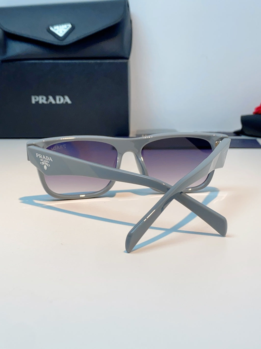 Prada Polarized Square Blue Lens Sunglasses for Men & Women - 487170 - detail image 3