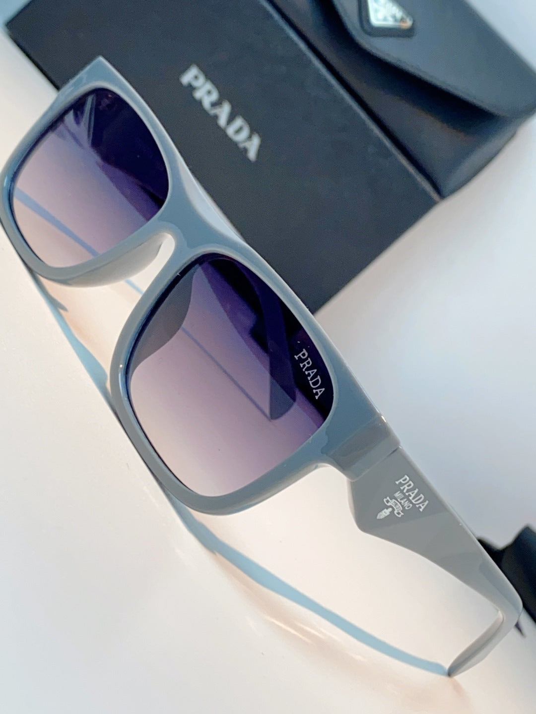 Prada Polarized Square Blue Lens Sunglasses for Men & Women - 487170 - detail image 7