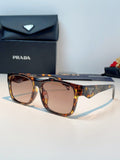Prada Polarized Square Brown Lens Sunglasses for Men & Women