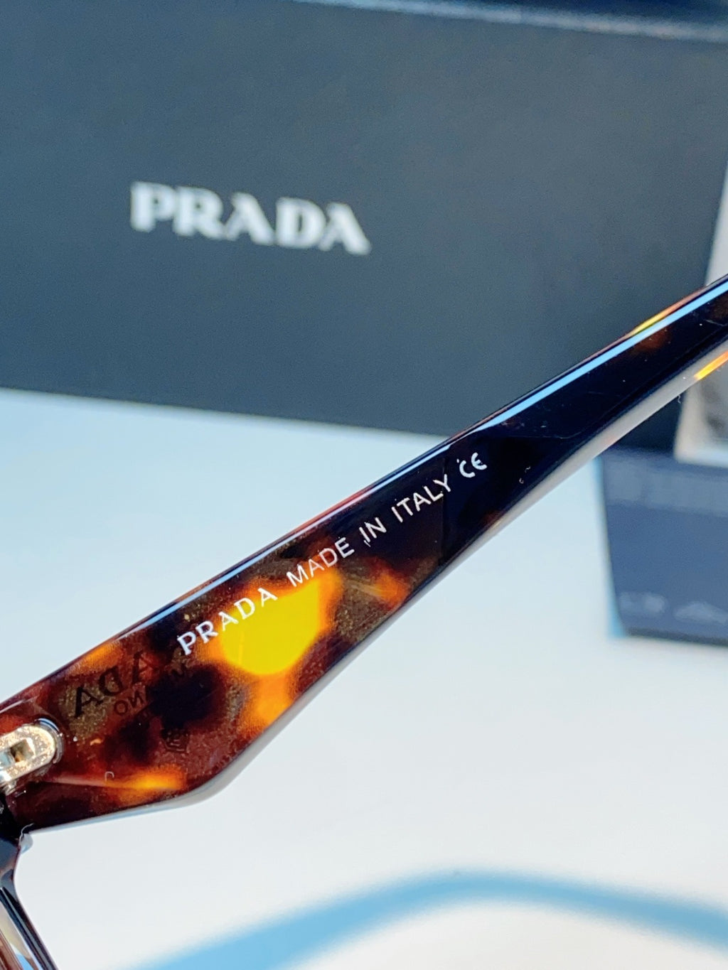 Prada Polarized Square Brown Lens Sunglasses for Men & Women - detail image 8