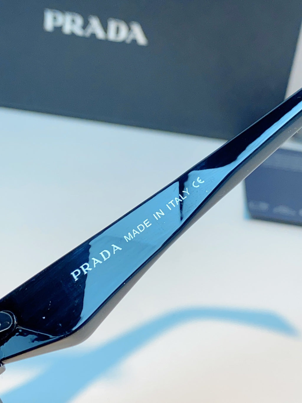 Prada Polarized Square Blue Lens Sunglasses for Men & Women - detail image 8