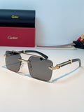 Cartier Lightweight Rimless Gray Lens Sunglasses for Men & Women - 487317