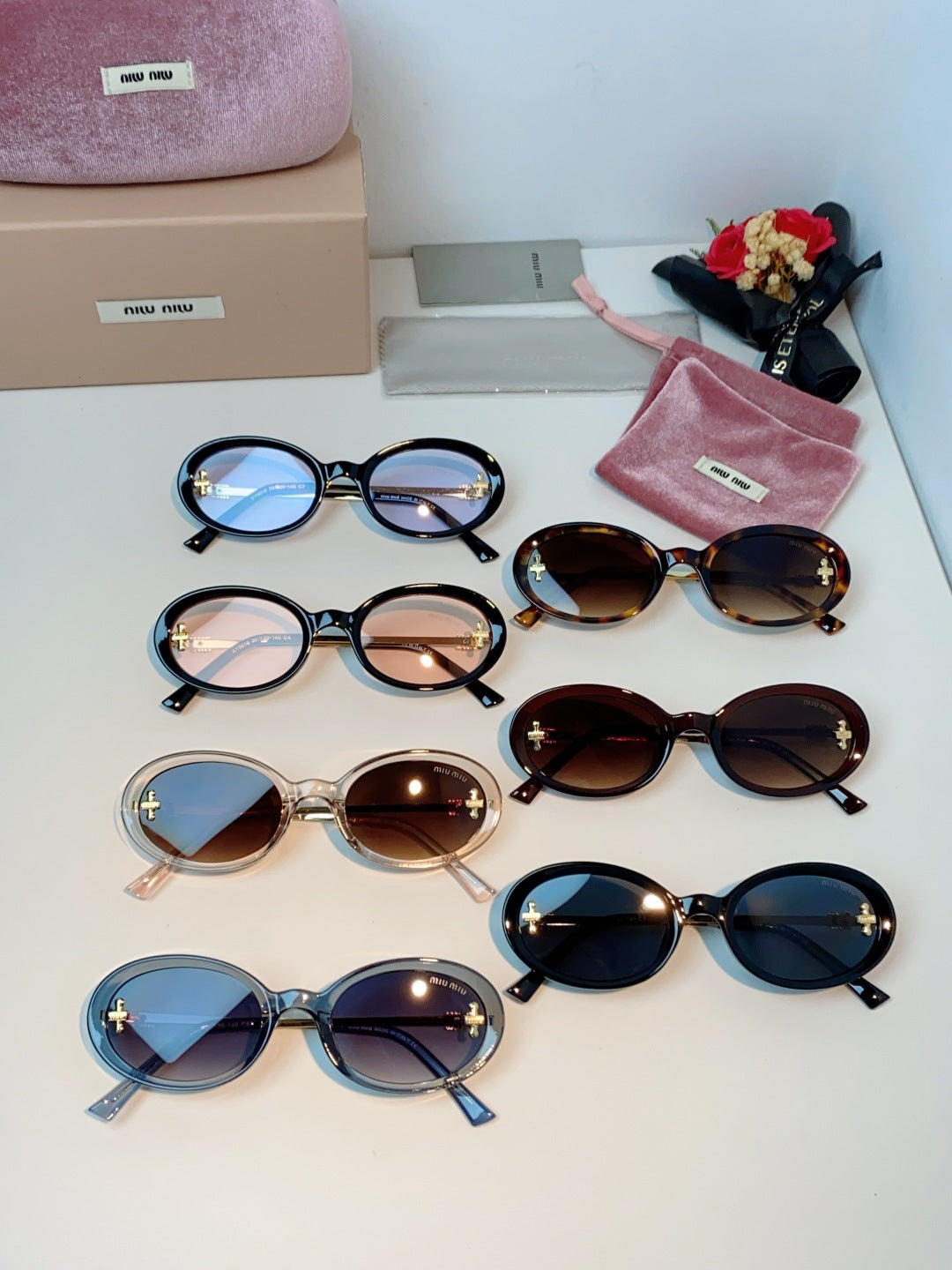 Miu Miu Metal Round Gray Lens Sunglasses for Men & Women - detail image 12