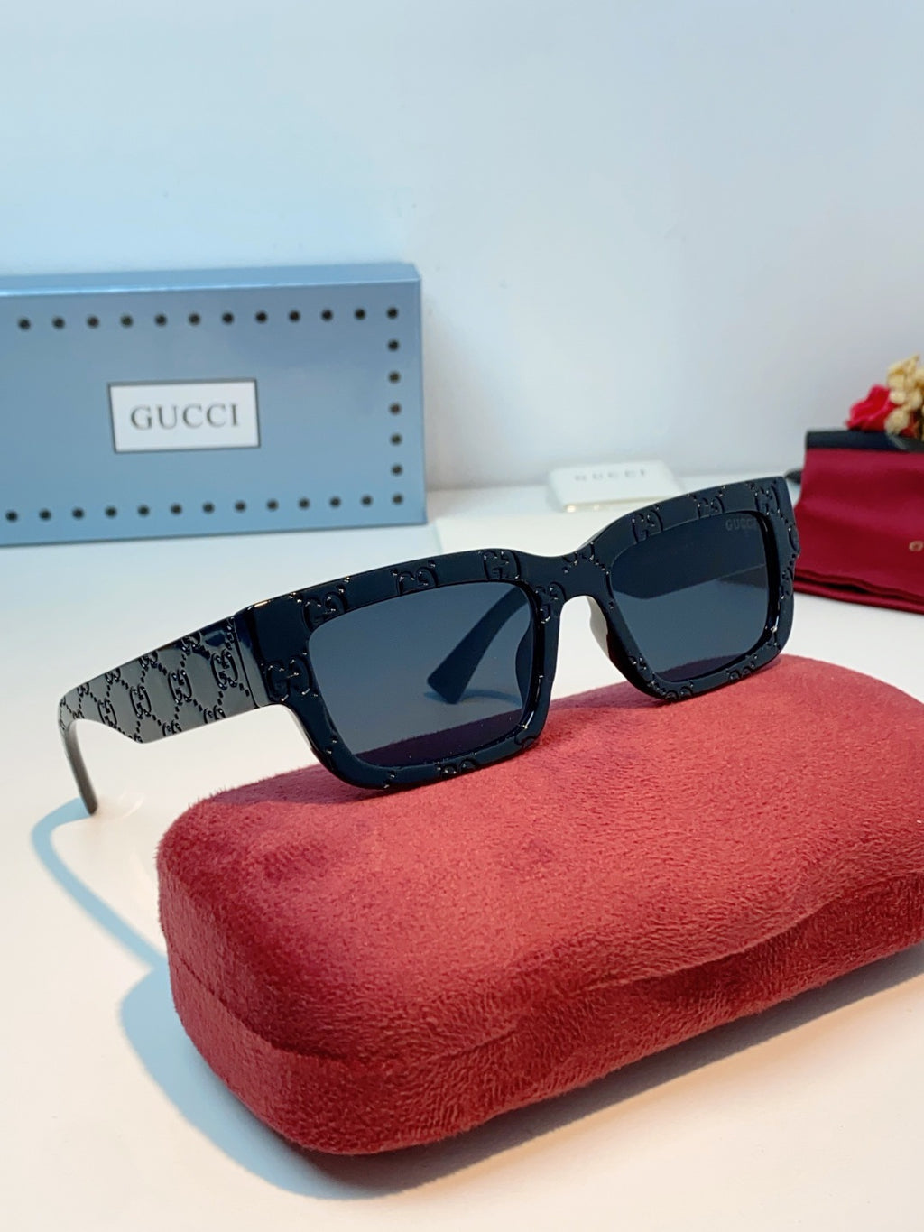 Gucci Square Black Lens Sunglasses for Men & Women - detail image 10