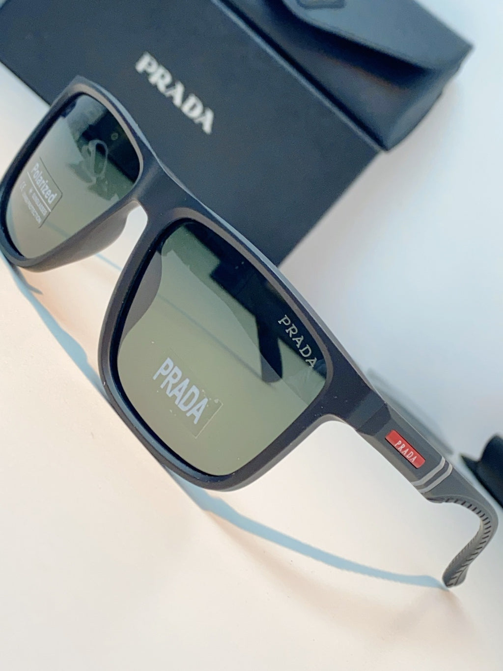 Prada Polarized Fashion Blue Lens Sunglasses for Men - 358448 - detail image 7