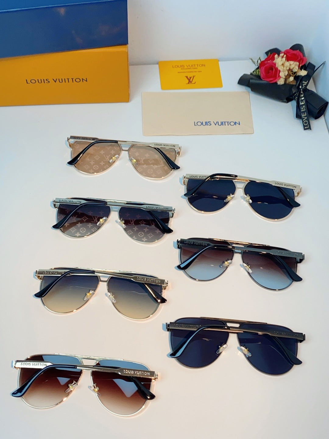 Louis Vuitton Metal Aviator Gray Lens Sunglasses for Men - detail image 11
