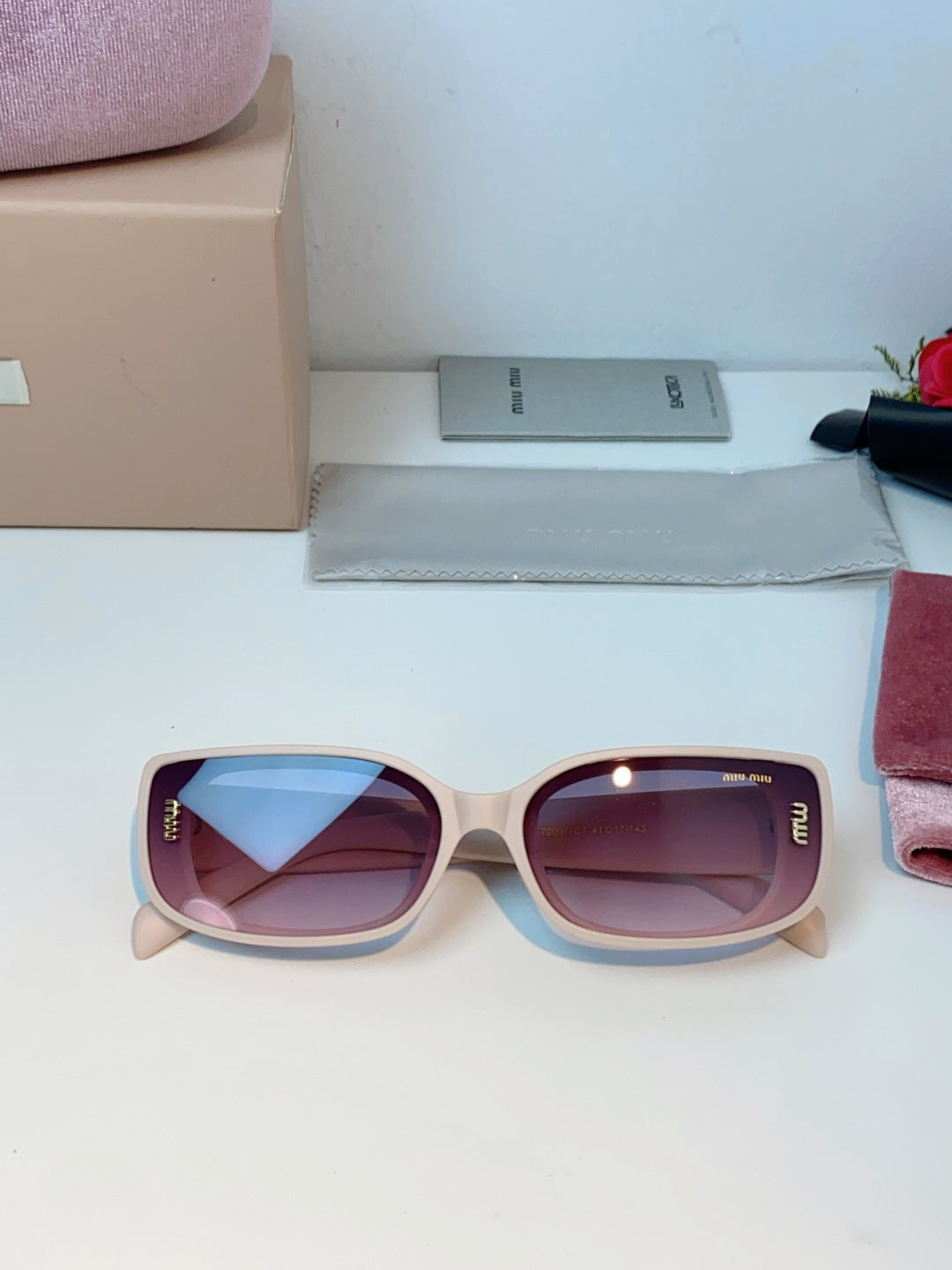 Miu Miu Square Brown Lens Sunglasses for Men & Women - 487750 - detail image 9