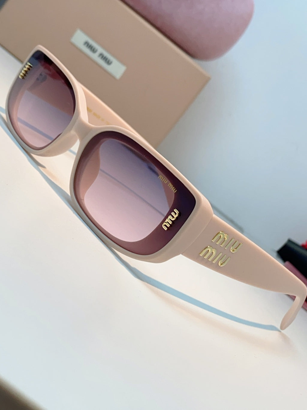 Miu Miu Square Brown Lens Sunglasses for Men & Women - 487750 - detail image 7