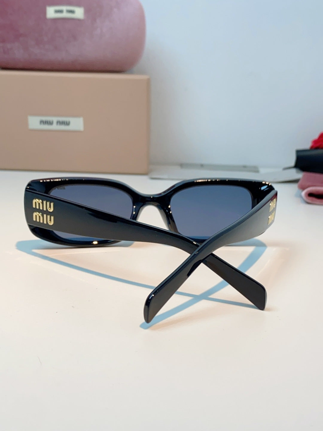 Miu Miu Square Gray Lens Sunglasses for Men & Women - 487553 - detail image 3