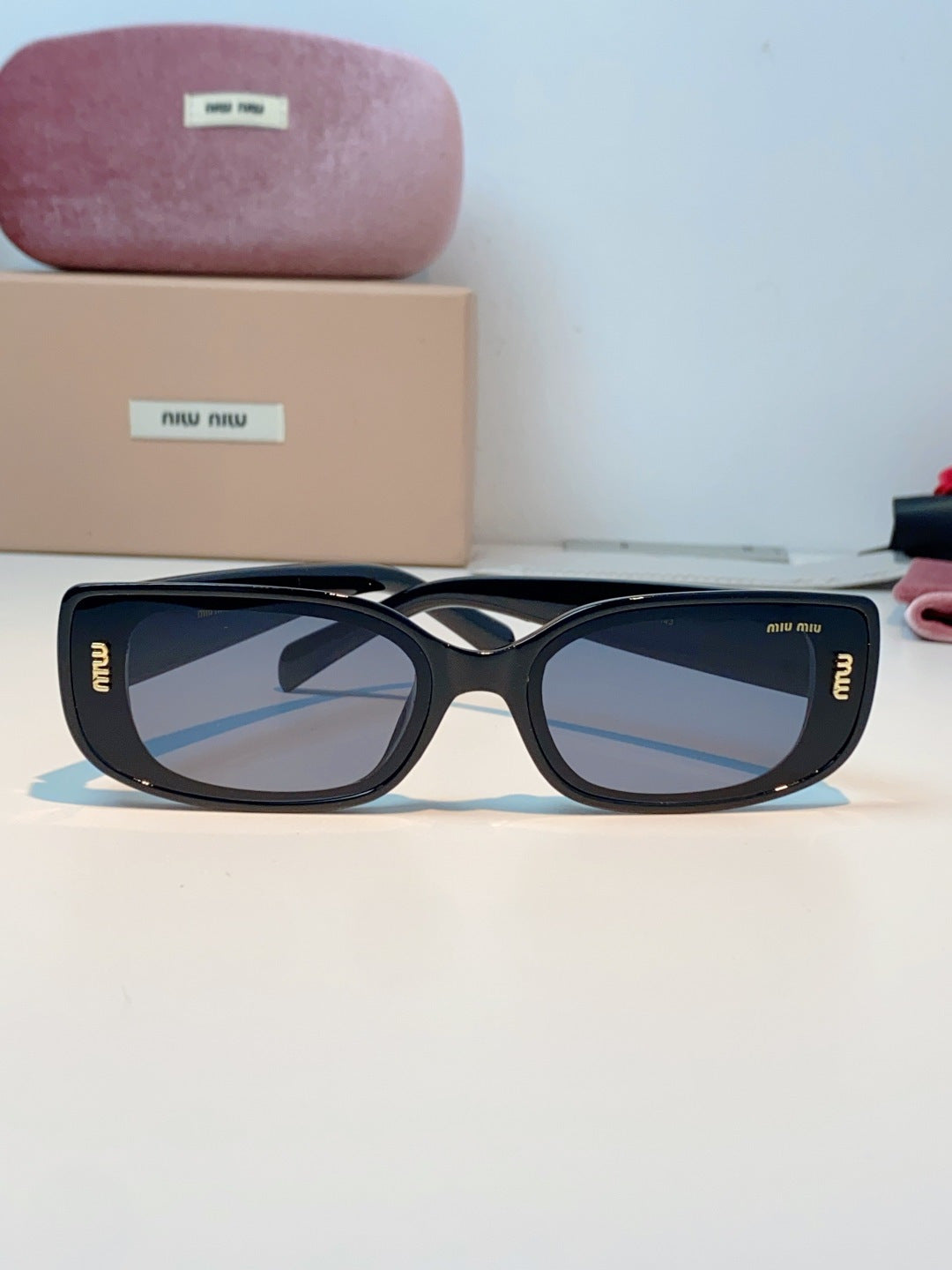 Miu Miu Square Gray Lens Sunglasses for Men & Women - 487553 - detail image 2