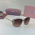 Miu Miu Fashion Silver Lens Sunglasses for Men & Women - 372401