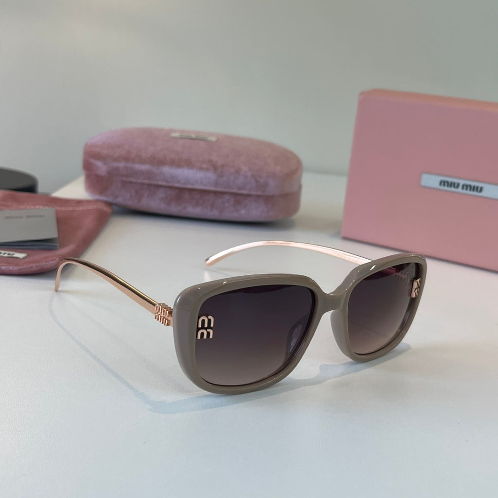 Miu Miu Fashion Silver Lens Sunglasses for Men & Women - 372404