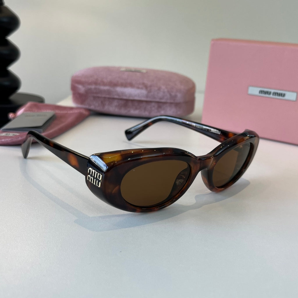 Miu Miu Cat-Eye Black Lens Sunglasses for Men & Women - 432718