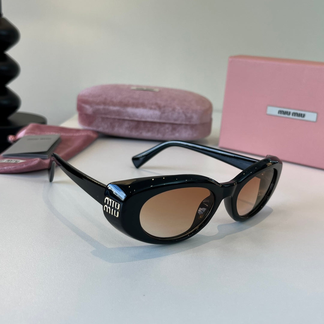 Miu Miu Cat-Eye Silver Lens Sunglasses for Men & Women - 466073