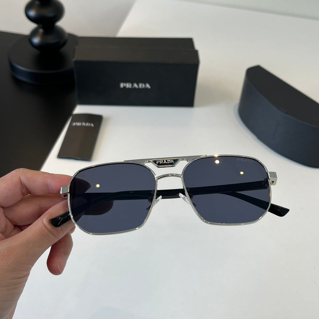 Prada Polarized Fashion Silver Lens Sunglasses for Men - 449302 - detail image 5