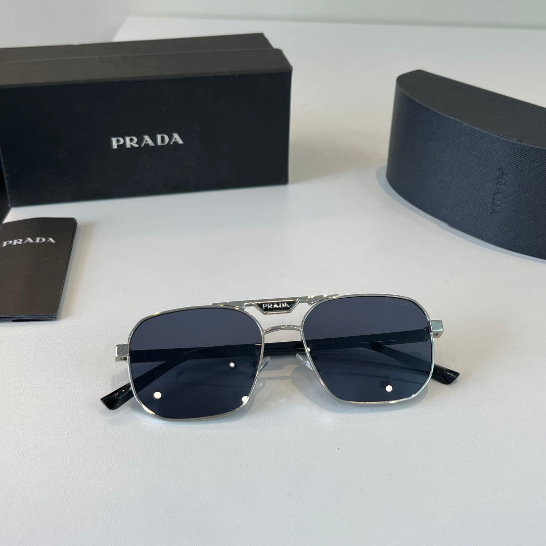 Prada Polarized Fashion Silver Lens Sunglasses for Men - 449302 - detail image 4